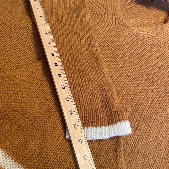 Wooden Ships Gold Finely Knit Hoodie Sweater-White Striped bottom size M/L - Picture 14 of 14